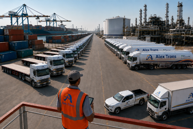 Alex Trans transportation and logistics fleet in Egypt